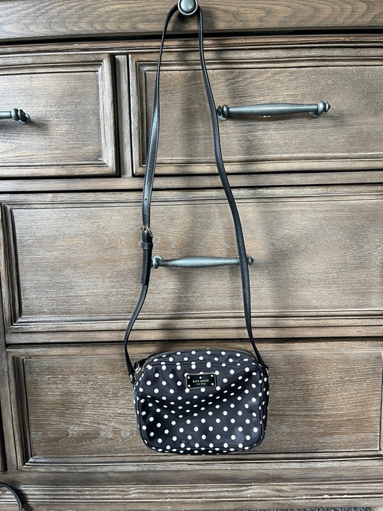 kate spade Handbags - kate spade Black with White Polka Dot Crossbody Bag